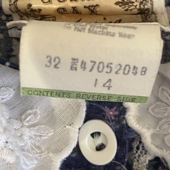 Gunne Sax Jeunes Filles by Jessica Girls 14 VTG Prairie Rose Bud High Neck Lace - Picture 11 of 13